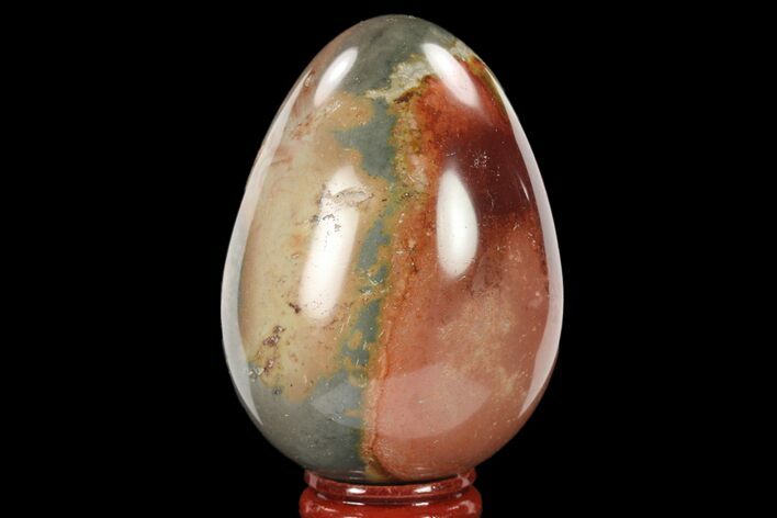 Polished Polychrome Jasper Egg - Madagascar #134568
